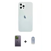 MARSİLYAN™- iPhone 12 Pro Max Kılıf Nova Çizgi - Siyah Joko Magic 5D Cam + Yeşil Neon Fosforlu Kamera Lens
