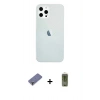 MARSİLYAN™- iPhone 12 Pro Max Kılıf Nova Çizgi - Siyah Joko Magic 5D Hayalet Cam + Metal Kamera Lens Koruma Cam - GD