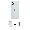 MARSİLYAN™- iPhone 12 Pro Max Kılıf Nova Çizgi - Siyah Joko Magic 5D Hayalet Cam + Shine Kamera Lens - GD