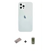 MARSİLYAN™- iPhone 12 Pro Max Kılıf Nova Çizgi - Siyah Joko Magic 5D Hayalet Cam + Shine Kamera Lens Koruma Cam - SABE