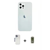 MARSİLYAN™- iPhone 12 Pro Max Kılıf Nova Çizgi - Siyah Joko Magic 5D Hayalet Cam + Shine Kamera Lens - LT