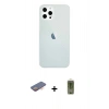 MARSİLYAN™- iPhone 12 Pro Max Kılıf Nova Çizgi - Siyah Joko Magic 5D Hayalet Cam + Renkli Kamera Lens Koruma Cam - TU