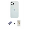 MARSİLYAN™- iPhone 12 Pro Max Kılıf Nova Çizgi - Siyah Mat Seramik Nano Ekran Koruyucu + Gold Metal Kamera Lens Koruma Cam