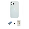 MARSİLYAN™- iPhone 12 Pro Max Kılıf Nova Çizgi - Siyah Mat Seramik Nano Ekran Koruyucu + Shine Kamera Lens Koruma Cam - GD