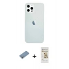 MARSİLYAN™- iPhone 12 Pro Max Kılıf Nova Çizgi - Siyah Mat Seramik Nano Ekran Koruyucu + Shine Kamera Lens Koruma Cam - GS
