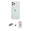 MARSİLYAN™- iPhone 12 Pro Max Kılıf Nova Çizgi - Siyah Mat Seramik Nano Ekran Koruyucu + Renkli Kamera Lens Koruma Cam - MI