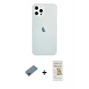 MARSİLYAN™- iPhone 12 Pro Max Kılıf Nova Çizgi - Siyah Mat Seramik Nano Ekran Koruyucu + Shine Kamera Lens Koruma Cam - SH