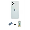 MARSİLYAN™- iPhone 12 Pro Max Kılıf Nova Çizgi - Siyah Polymer Nano Ekran Koruyucu + Shine Kamera Lens Koruma Cam - GD