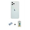 MARSİLYAN™- iPhone 12 Pro Max Kılıf Nova Çizgi - Siyah Polymer Nano Ekran Koruyucu + Shine Kamera Lens Koruma Cam - MI