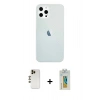 MARSİLYAN™- iPhone 12 Pro Max Kılıf Nova Çizgi - Siyah Polymer Nano Ekran Koruyucu + Shine Kamera Lens - GD
