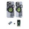 MARSİLYAN™- iPhone 12 Pro Max Kılıf Nova Doku Koleksiyonu - Şeffaf 360 Full Body Arka Koruyucu + Metal Kamera Lens Koruma Cam - KI