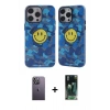 MARSİLYAN™- iPhone 12 Pro Max Kılıf Nova Doku Koleksiyonu - Şeffaf 360 Full Body Arka Koruyucu + Neon Fosforlu Kamera Lens - BZ