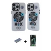 MARSİLYAN™- iPhone 12 Pro Max Kılıf Nova Doku Koleksiyonu - Şeffaf 360 Full Body Arka Koruyucu + Renkli Kamera Lens Koruma Cam - YL
