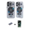 MARSİLYAN™- iPhone 12 Pro Max Kılıf Nova Doku Koleksiyonu - Şeffaf 360 Full Body Arka Koruyucu + Renkli Kamera Lens Koruma Cam - PE