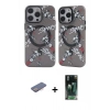 MARSİLYAN™- iPhone 12 Pro Max Kılıf Nova Doku Koleksiyonu - Şeffaf 360 Full Body Arka Koruyucu + Renkli Kamera Lens Koruma Cam - PE