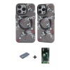 MARSİLYAN™- iPhone 12 Pro Max Kılıf Nova Doku Koleksiyonu - Şeffaf 360 Full Body Arka Koruyucu + Renkli Kamera Lens Koruma Cam - YL