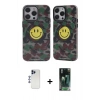 MARSİLYAN™- iPhone 12 Pro Max Kılıf Nova Doku Koleksiyonu - Şeffaf 360 Full Body Arka Koruyucu + Shine Kamera Lens - LT
