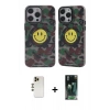 MARSİLYAN™- iPhone 12 Pro Max Kılıf Nova Doku Koleksiyonu - Şeffaf 360 Full Body Arka Koruyucu + Shine Kamera Lens - GD