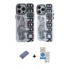 MARSİLYAN™- iPhone 12 Pro Max Kılıf Nova Doku Koleksiyonu - Şeffaf Royal Nano Ekran Koruyucu + Metal Kamera Lens Koruma Cam - GD