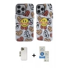 MARSİLYAN™- iPhone 12 Pro Max Kılıf Nova Doku Koleksiyonu - Şeffaf Royal Nano Ekran Koruyucu + Shine Kamera Lens - GD