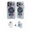 MARSİLYAN™- iPhone 12 Pro Max Kılıf Nova Doku Koleksiyonu - Şeffaf Royal Nano Ekran Koruyucu + Shine Kamera Lens - LT