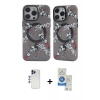 MARSİLYAN™- iPhone 12 Pro Max Kılıf Nova Doku Koleksiyonu - Şeffaf Royal Nano Ekran Koruyucu + Shine Kamera Lens - LT