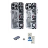 MARSİLYAN™- iPhone 12 Pro Max Kılıf Nova Doku Koleksiyonu - Şeffaf Royal Nano Ekran Koruyucu + Renkli Kamera Lens Koruma Cam - YL