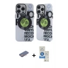 MARSİLYAN™- iPhone 12 Pro Max Kılıf Nova Doku Koleksiyonu - Şeffaf Royal Nano Ekran Koruyucu + Renkli Kamera Lens Koruma Cam - PE