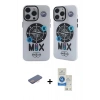 MARSİLYAN™- iPhone 12 Pro Max Kılıf Nova Doku Koleksiyonu - Şeffaf Royal Nano Ekran Koruyucu + Renkli Kamera Lens Koruma Cam - PE