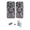 MARSİLYAN™- iPhone 12 Pro Max Kılıf Nova Doku Koleksiyonu - Şeffaf Royal Nano Ekran Koruyucu + Renkli Kamera Lens Koruma Cam - PE