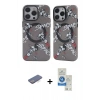 MARSİLYAN™- iPhone 12 Pro Max Kılıf Nova Doku Koleksiyonu - Şeffaf Royal Nano Ekran Koruyucu + Renkli Kamera Lens Koruma Cam - MI