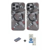 MARSİLYAN™- iPhone 12 Pro Max Kılıf Nova Doku Koleksiyonu - Şeffaf Royal Nano Ekran Koruyucu + Renkli Kamera Lens Koruma Cam - SI