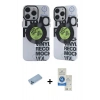 MARSİLYAN™- iPhone 12 Pro Max Kılıf Nova Doku Koleksiyonu - Şeffaf Royal Nano Ekran Koruyucu + Shine Kamera Lens Koruma Cam - MI