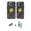 MARSİLYAN™- iPhone 12 Pro Max Kılıf Nova Doku Koleksiyonu - Şeffaf Royal Nano Ekran Koruyucu + Shine Kamera Lens Koruma Cam - GD