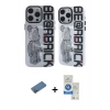 MARSİLYAN™- iPhone 12 Pro Max Kılıf Nova Doku Koleksiyonu - Şeffaf Royal Nano Ekran Koruyucu + Shine Kamera Lens Koruma Cam - GD