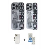 MARSİLYAN™- iPhone 12 Pro Max Kılıf Nova Doku Koleksiyonu - Şeffaf Royal Nano Ekran Koruyucu + Shine Kamera Lens - GD
