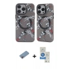 MARSİLYAN™- iPhone 12 Pro Max Kılıf Nova Doku Koleksiyonu - Şeffaf Royal Nano Ekran Koruyucu + Shine Kamera Lens Koruma Cam - PE