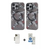 MARSİLYAN™- iPhone 12 Pro Max Kılıf Nova Doku Koleksiyonu - Şeffaf Royal Nano Ekran Koruyucu + Shine Kamera Lens - GD
