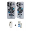 MARSİLYAN™- iPhone 12 Pro Max Kılıf Nova Doku Koleksiyonu - Şeffaf Royal Nano Ekran Koruyucu + Shine Kamera Lens - GD