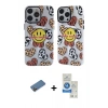 MARSİLYAN™- iPhone 12 Pro Max Kılıf Nova Doku Koleksiyonu - Şeffaf Royal Nano Ekran Koruyucu + Shine Kamera Lens Koruma Cam - GD