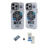 MARSİLYAN™- iPhone 12 Pro Max Kılıf Nova Doku Koleksiyonu - Şeffaf Royal Nano Ekran Koruyucu + Siyah Shine Kamera Lens Koruma Cam