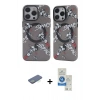 MARSİLYAN™- iPhone 12 Pro Max Kılıf Nova Doku Koleksiyonu - Şeffaf Royal Nano Ekran Koruyucu + Renkli Kamera Lens Koruma Cam - YL