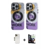 MARSİLYAN™- iPhone 12 Pro Max Kılıf Nova Doku Koleksiyonu - Şeffaf Temperli Cam Ekran Koruyucu + Shine Kamera Lens - GD