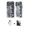 MARSİLYAN™- iPhone 12 Pro Max Kılıf Nova Doku Koleksiyonu - Şeffaf Temperli Cam Ekran Koruyucu + Shine Kamera Lens - GD