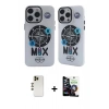 MARSİLYAN™- iPhone 12 Pro Max Kılıf Nova Doku Koleksiyonu - Şeffaf Temperli Cam Ekran Koruyucu + Shine Kamera Lens - GD