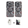 MARSİLYAN™- iPhone 12 Pro Max Kılıf Nova Doku Koleksiyonu - Şeffaf Temperli Cam Ekran Koruyucu + Shine Kamera Lens - GD