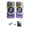 MARSİLYAN™- iPhone 12 Pro Max Kılıf Nova Doku Koleksiyonu - Şeffaf Temperli Cam Ekran Koruyucu + Shine Kamera Lens Koruma Cam - MI