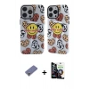 MARSİLYAN™- iPhone 12 Pro Max Kılıf Nova Doku Koleksiyonu - Şeffaf Temperli Cam Ekran Koruyucu + Metal Kamera Lens Koruma Cam - GD