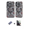 MARSİLYAN™- iPhone 12 Pro Max Kılıf Nova Doku Koleksiyonu - Şeffaf Temperli Cam Ekran Koruyucu + Metal Kamera Lens Koruma Cam - GD
