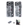 MARSİLYAN™- iPhone 12 Pro Max Kılıf Nova Doku Koleksiyonu - Şeffaf Temperli Cam Ekran Koruyucu + Renkli Kamera Lens Koruma Cam - SI